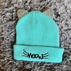 Light green cat hat NWOT